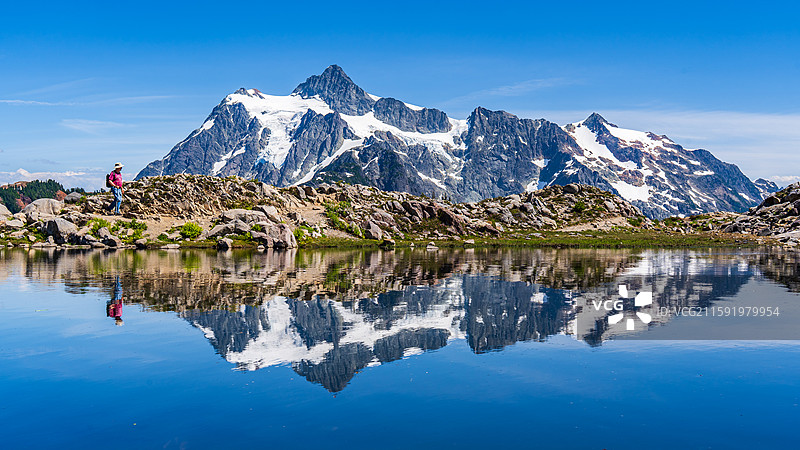 Mt. Baker和Mt. Shuksan - 北美最上镜的雪山图片素材