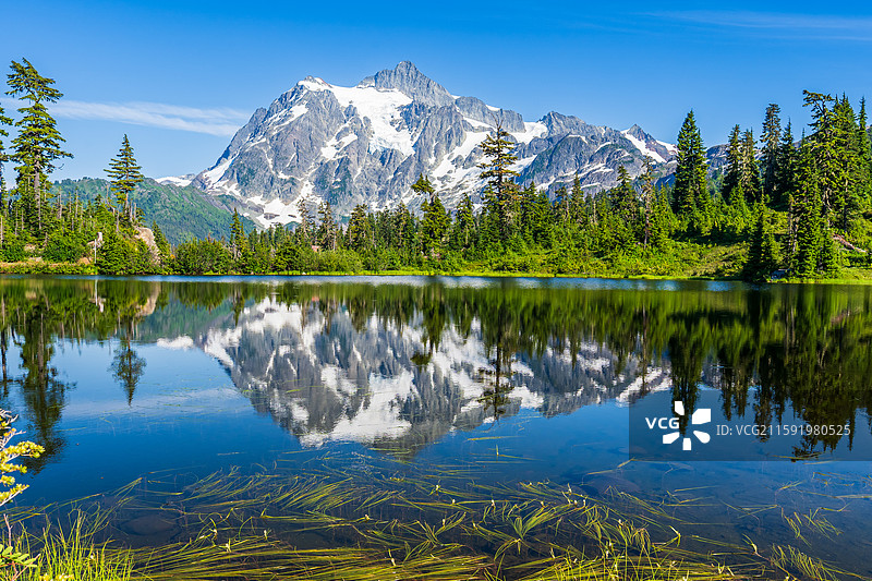 Mt. Baker和Mt. Shuksan - 北美最上镜的雪山图片素材