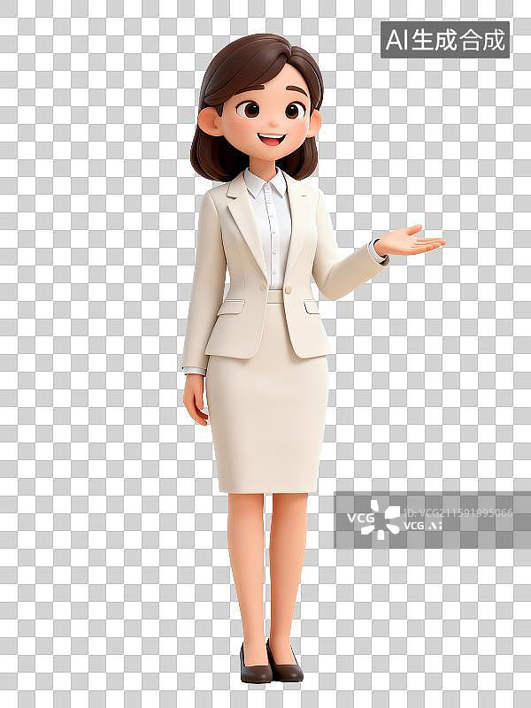 【AI数字艺术】3D免抠元素，优雅的女孩图片素材