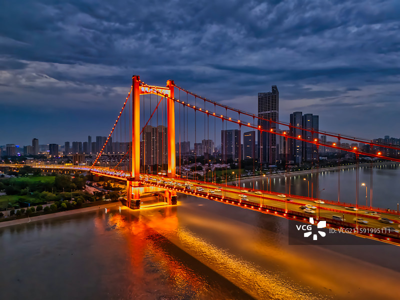 武汉长江鹦鹉洲大桥图片素材