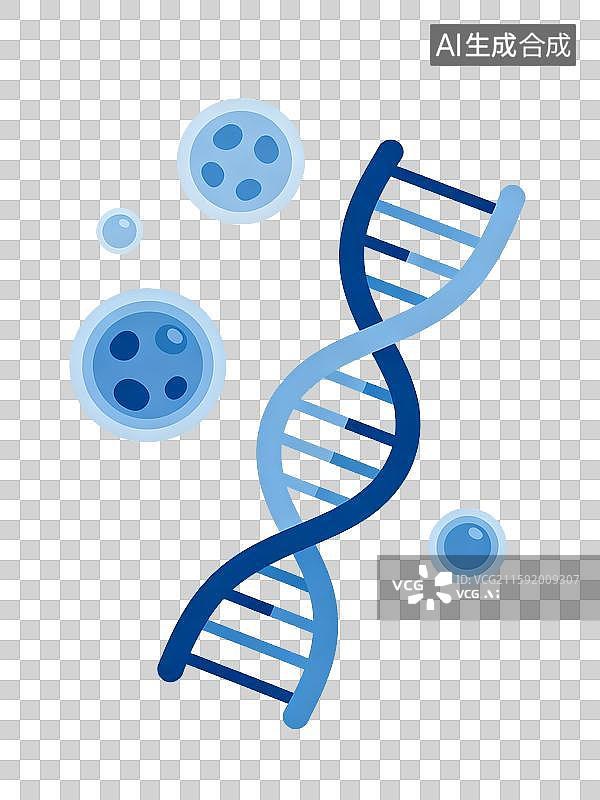 【AI数字艺术】DNA基因片段和药片图片素材