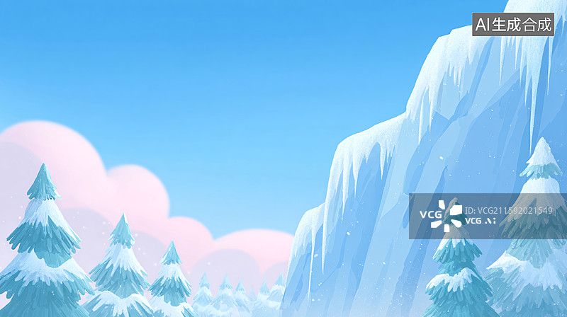 【AI数字艺术】冰雪数字背景图片素材