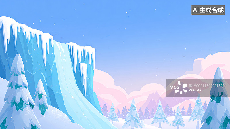 【AI数字艺术】冰雪数字背景图片素材