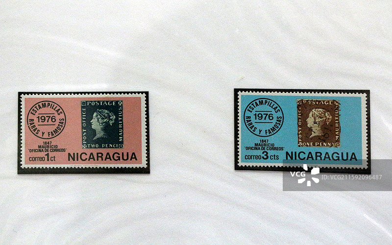 上海邮政博物馆 —— 《毛里求斯“邮局”邮票》票中票图片素材