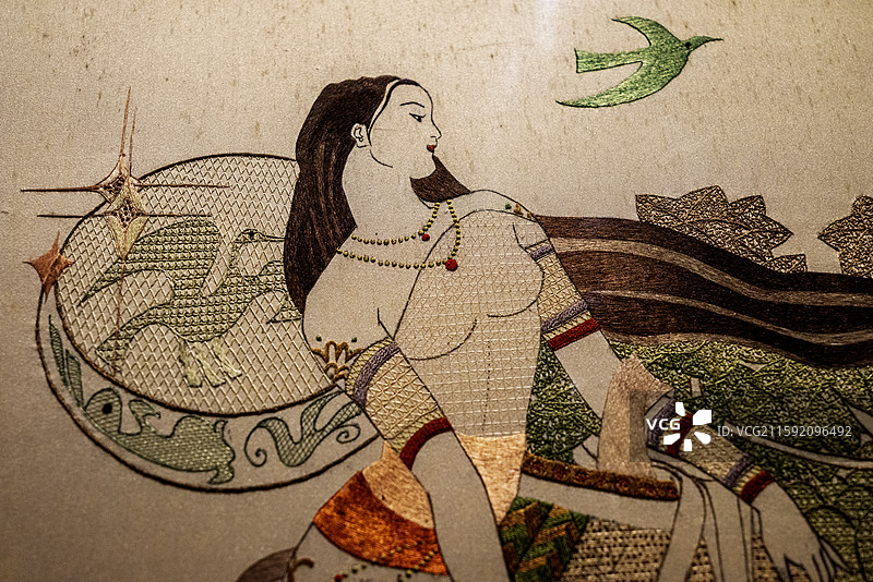 长沙湘绣博物馆–人物肖像图片素材