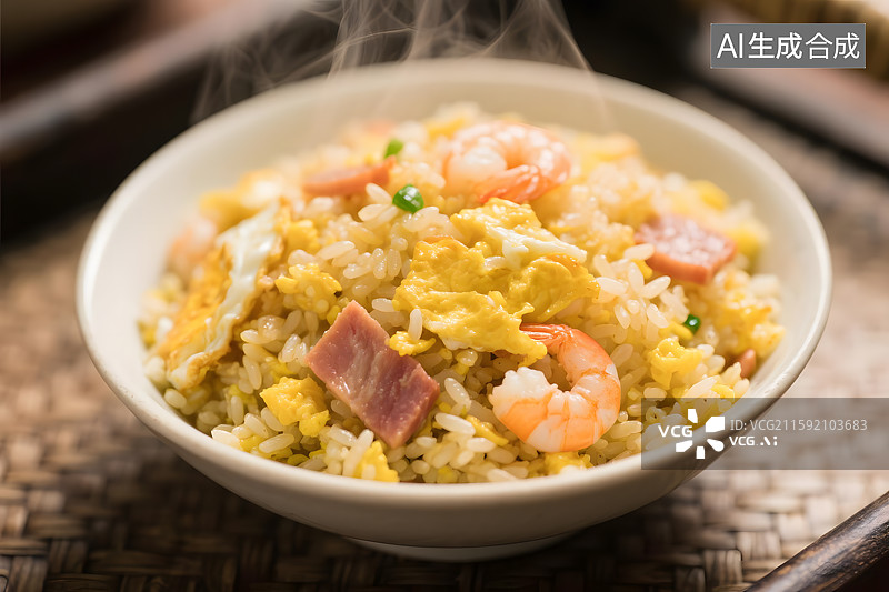 【AI数字艺术】一碗美味的扬州炒饭图片素材
