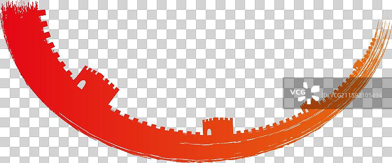 长城插画免抠图图片素材