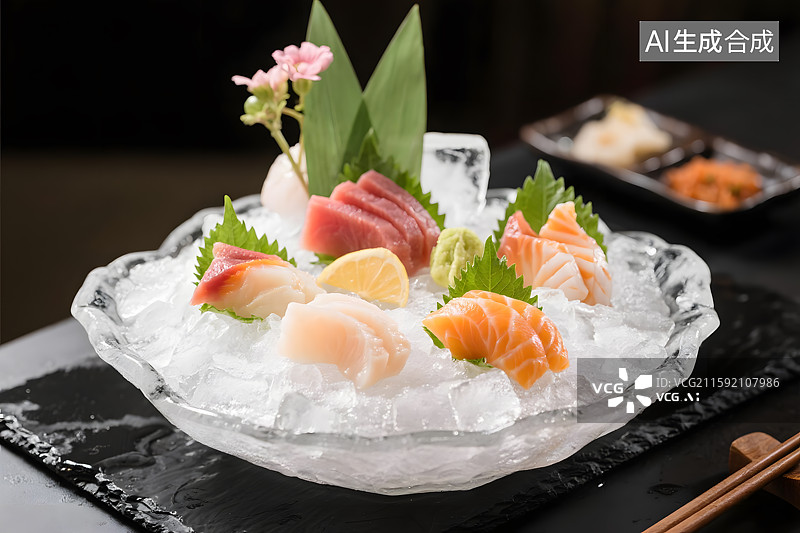 【AI数字艺术】冰镇刺身鲜味体验图片素材