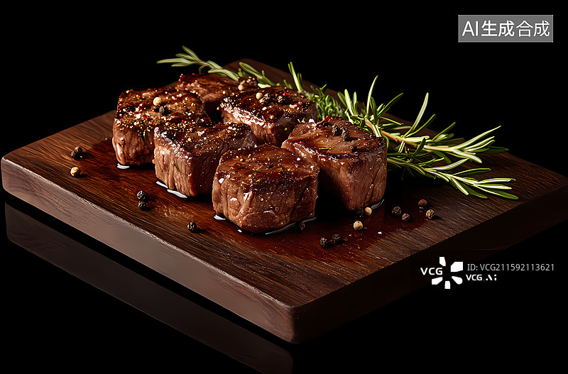 【AI数字艺术】鲜嫩牛肉粒图片素材