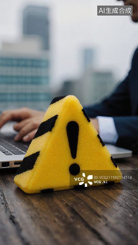 【AI数字艺术】警告标志与工作图片素材