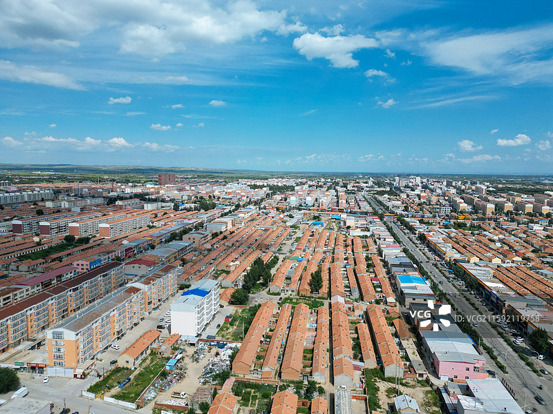 商都县 七台镇 南湖 东大井 航拍图片素材