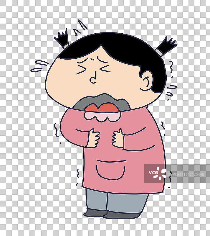 腹部疼痛，腹泻的儿童孩子图片素材