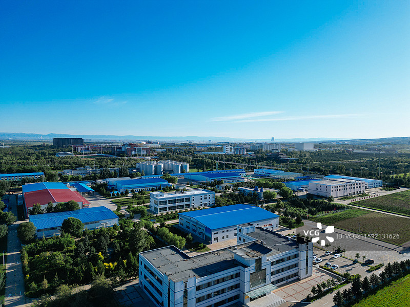 和林格尔 蒙牛工业 航空小镇 盛乐校区 蒙羊牧业 航拍图片素材