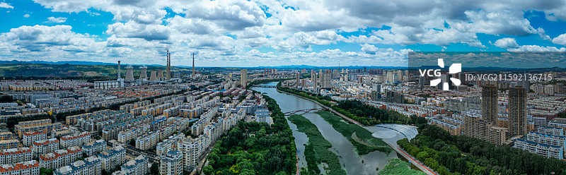 阜新市 细河区 人民公园 太平区 航拍 城市图片素材