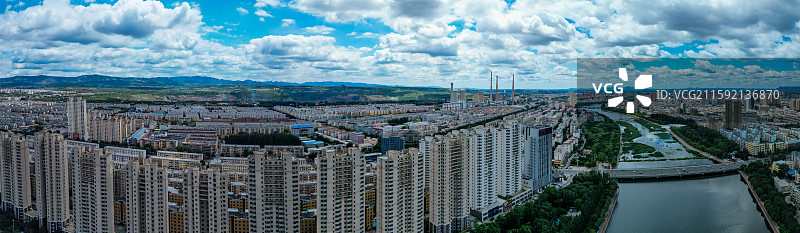 阜新市 细河区 人民公园 太平区 航拍 城市图片素材