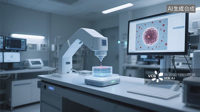 【AI数字艺术】量子传感器癌症早筛​图片素材