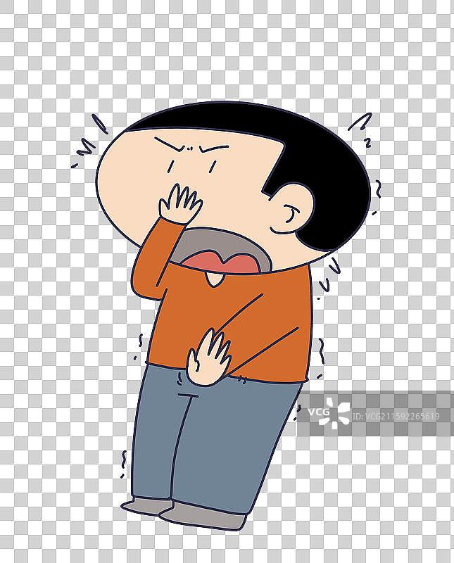 捂住鼻子摆手的人物图片素材