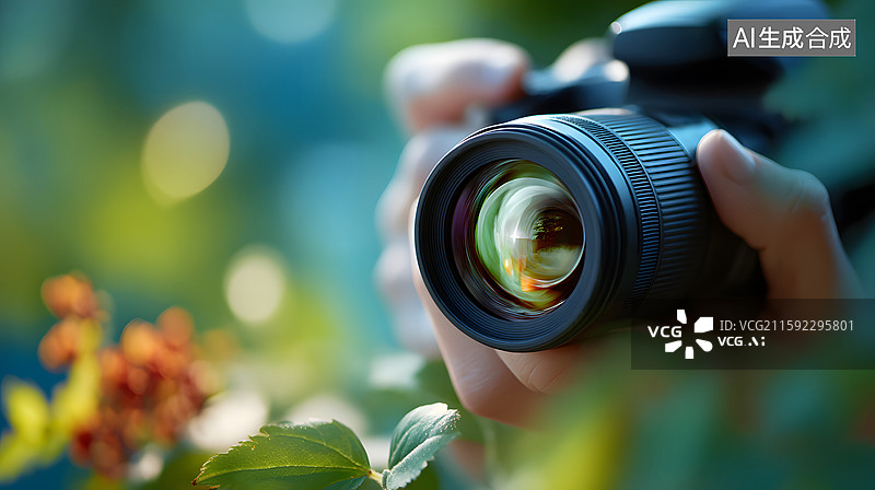 【AI数字艺术】手持相机拍摄自然图片素材