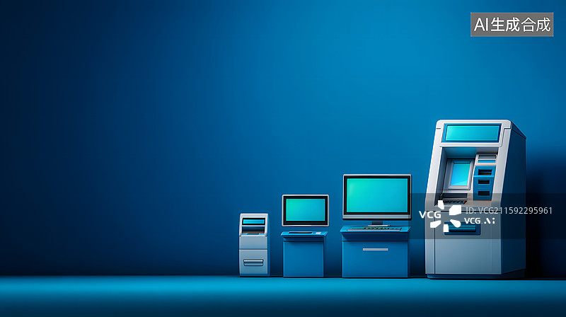 【AI数字艺术】不同尺寸的自助服务终端图片素材