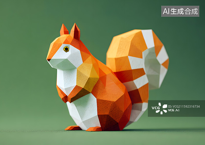 【AI数字艺术】一只可爱的卡通松鼠图片素材