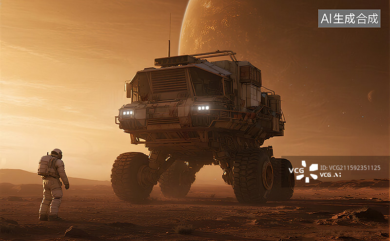 【AI数字艺术】火星探索图片素材
