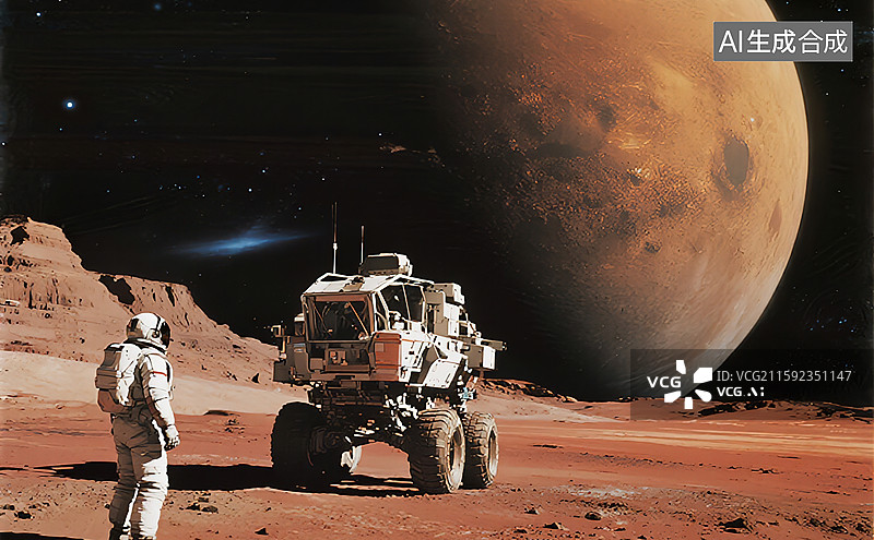 【AI数字艺术】火星探索图片素材
