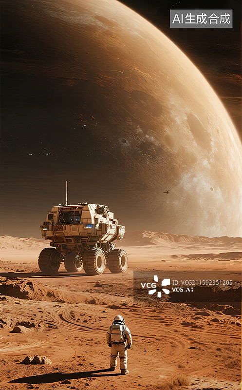 【AI数字艺术】火星探索图片素材