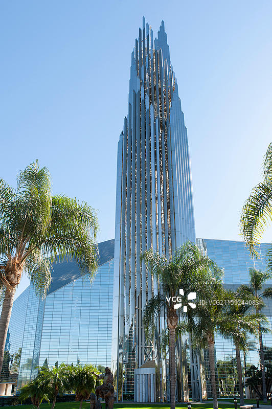 加州花园格罗夫的基督大教堂，前称水晶大教堂图片素材