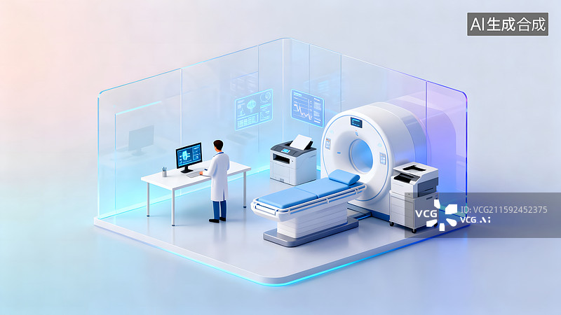 【AI数字艺术】智慧医疗人工智能辅助医生工作场景图片素材