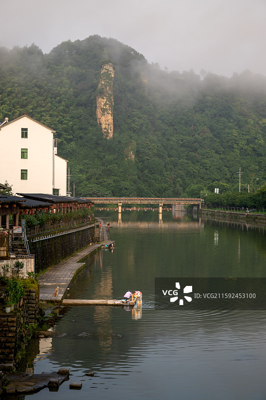 山村之晨图片素材