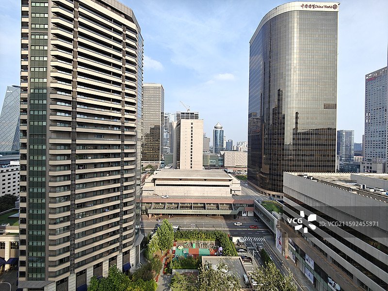 北京CBD商务核心区长安街国贸写字楼公寓商场图片素材