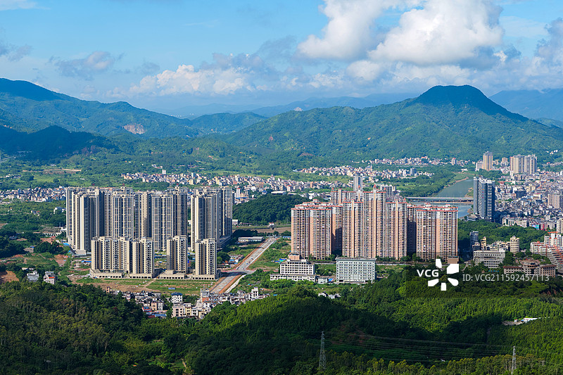 揭西县城，广东全域旅游城市图片素材