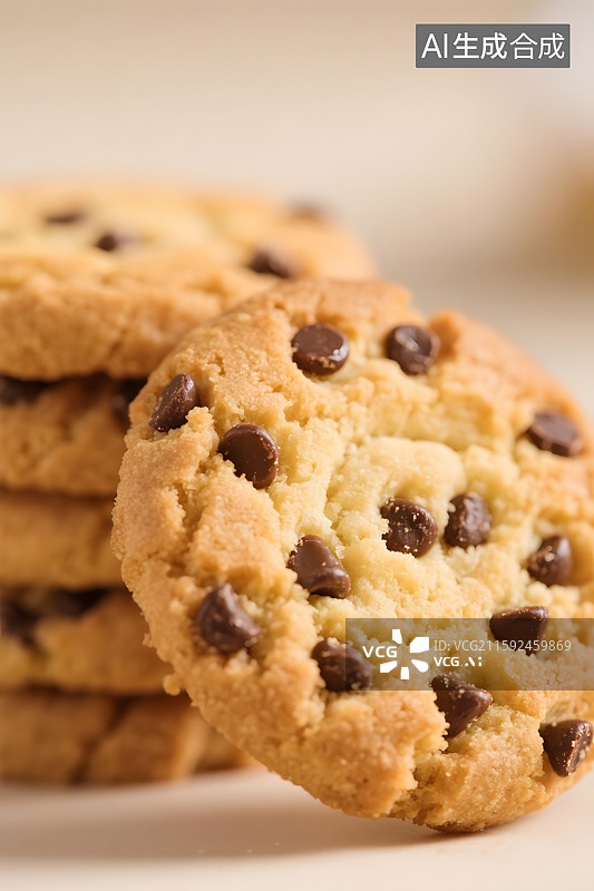 【AI数字艺术】香甜酥脆的曲奇饼干图片素材