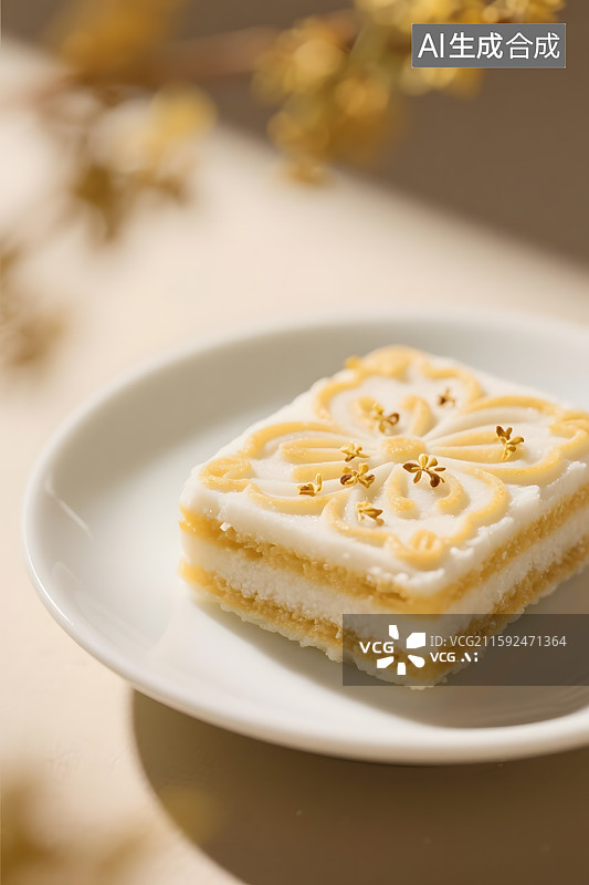 【AI数字艺术】中式传统桂花糕点美食图片素材