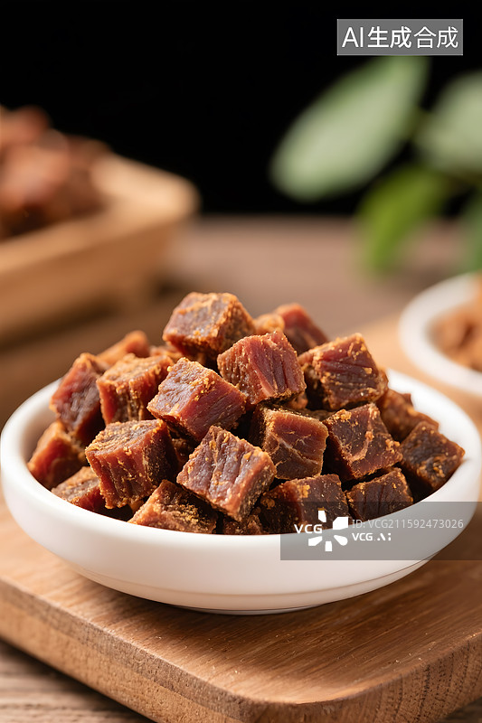 【AI数字艺术】方块牛肉干颗粒图片素材