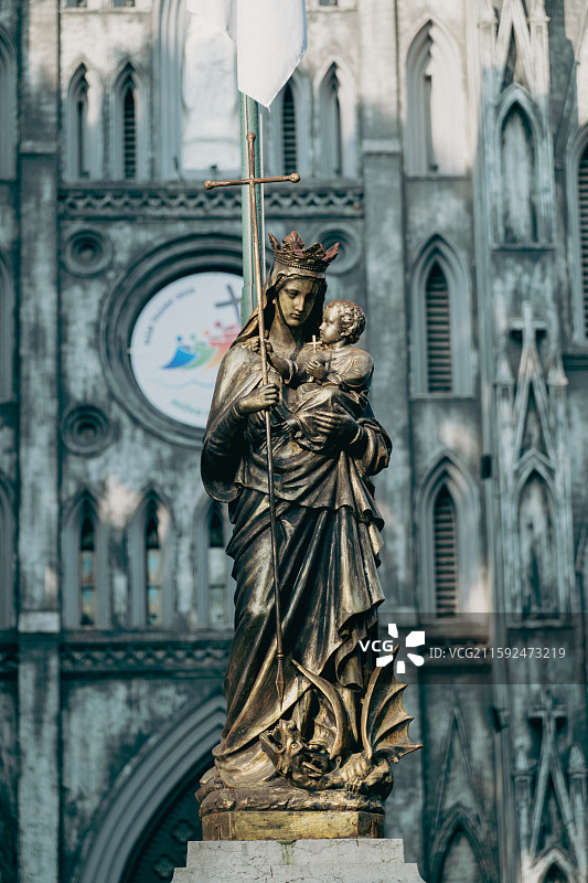 河内老城街头图片素材