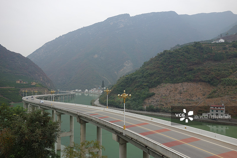 湖北省宜昌市兴山县古昭公路水上公路图片素材