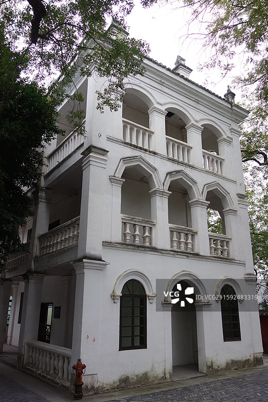 重庆市奉节县长江三峡瞿塘峡白帝城白帝庙：白楼图片素材