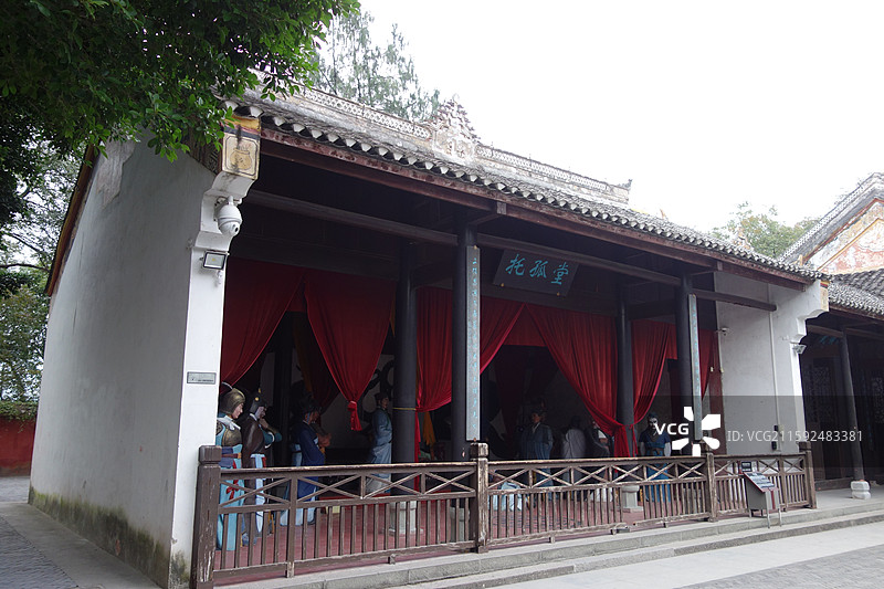 重庆市奉节县长江三峡瞿塘峡白帝城白帝庙：托孤堂图片素材