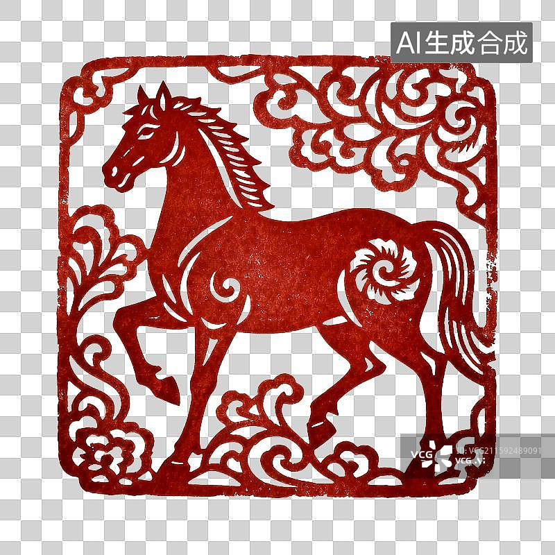 【AI数字艺术】马年印章设计，马的印章图案，创意古典印章图片素材