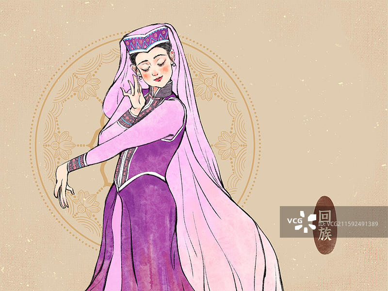 56民族美女，布依族藏族回族满族蒙古族维吾尔族彝族壮族土家族苗族图片素材