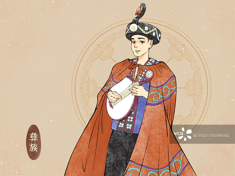 56民族男人版，布依族藏族回族满族蒙古族维吾尔族彝族壮族土家族苗族图片素材