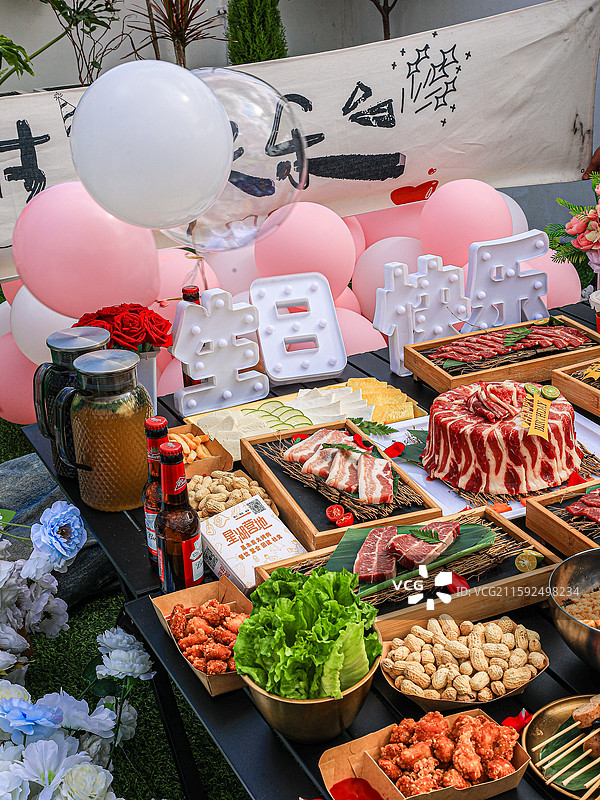 营地生日套餐烤肉套餐露营生日套餐图片素材