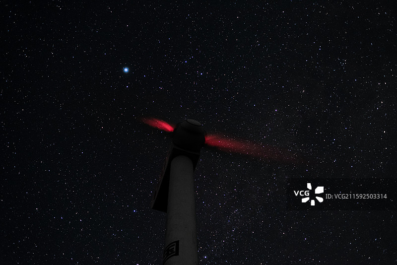 星空下的风车图片素材