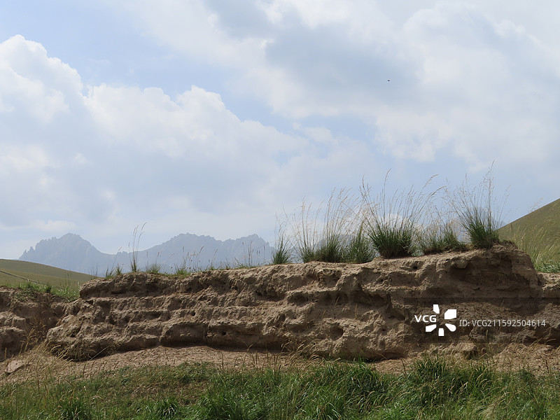 甘肃武威羊圈沟 明长城遗址天祝段图片素材