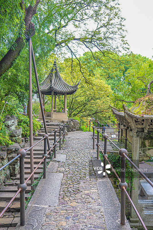 苏州园林 虎丘 二仙亭 古典园林 古建筑 中式美学 意境 园艺造景 世界文化遗产 苏州旅行图片素材