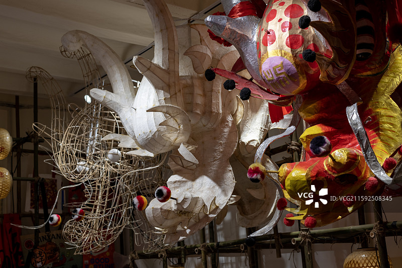 纸扎艺术龙头图片素材