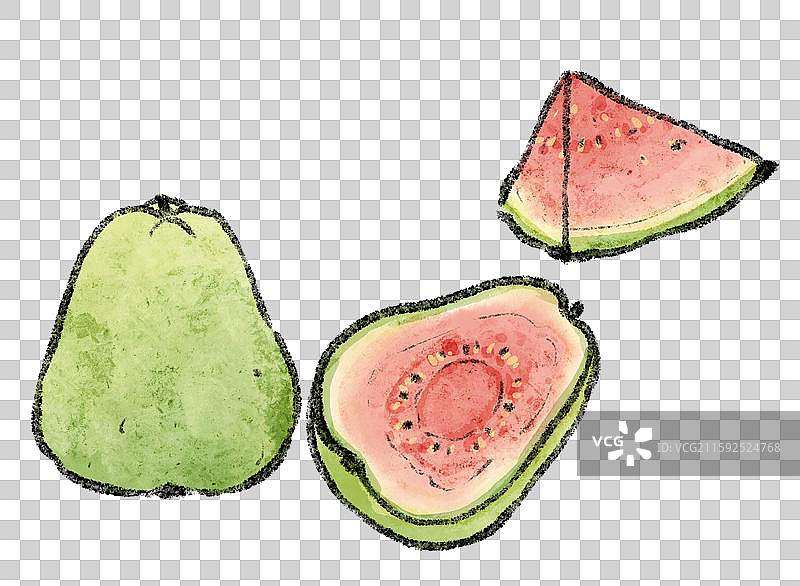 潮汕美食插画-芭乐图片素材