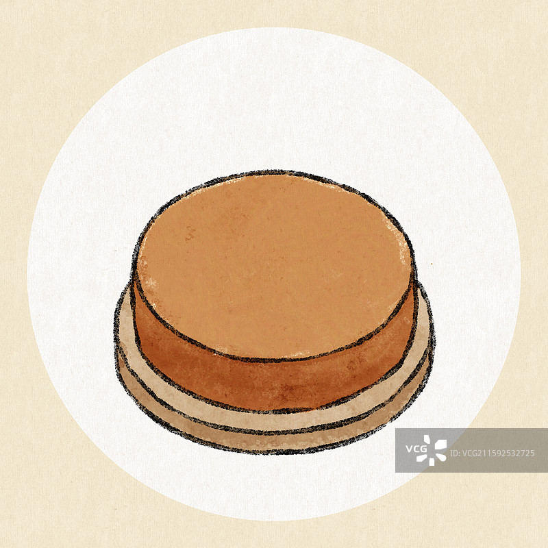 潮汕美食插画-甜粿图片素材