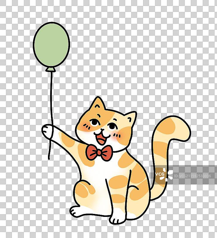 可爱小猫插画图片素材